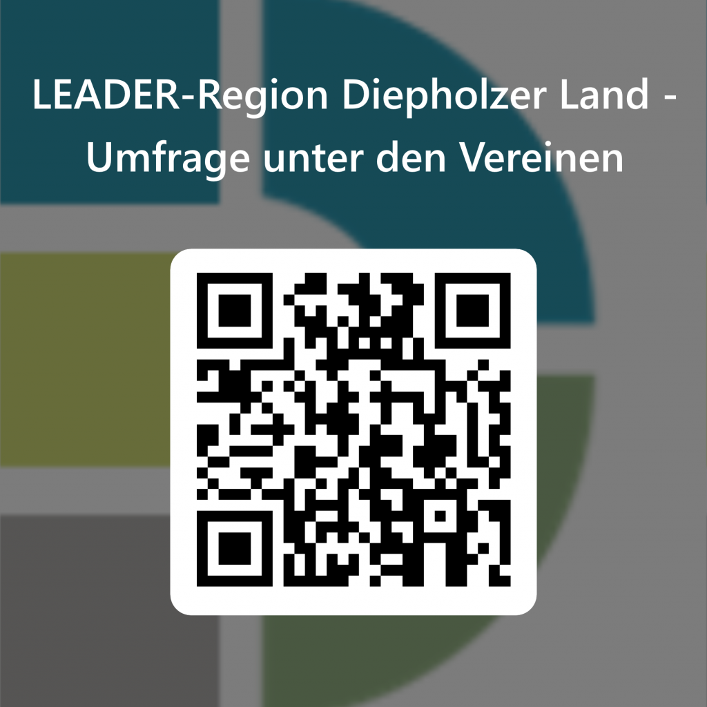 QRCode für LEADER-Region Diepholzer Land - Umfrage unter den Vereinen